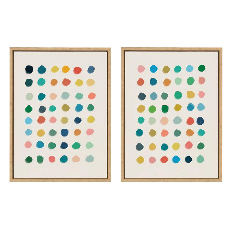 Kate & Laurel All Things Decor (Set of 2) 18"x24" Sylvie Meditation 1 and 2 Framed Canvas Wall Arts by Kelly Knaga Natural