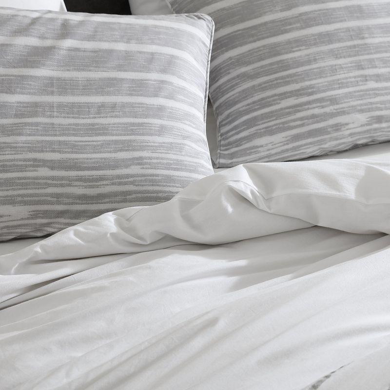 Kenneth Cole Kenneth Cole Abstract Stripe Cotton Grey Comforter Set