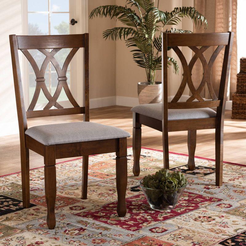 2pc Augustine Dining Chair Set: Padded, Kitchen Seating - Baxton Studio