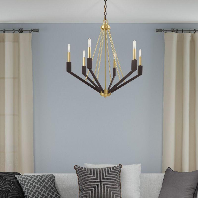 Livex Lighting Beckett 6 - Light Chandelier in  Satin Brass/Bronze