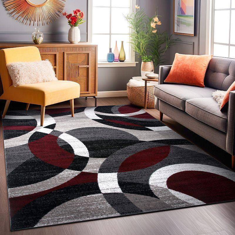 World Rug Gallery Geometric Circles Area Rug