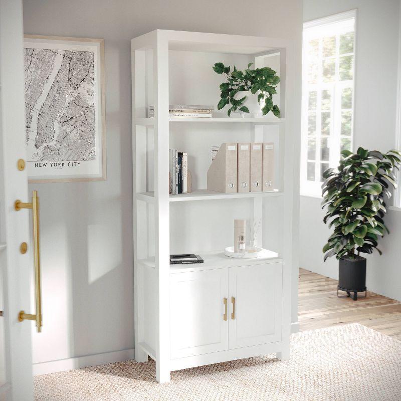 Martha Stewart Teague Martha Stewart 68" Shaker Bookcase with Storage Cabinet