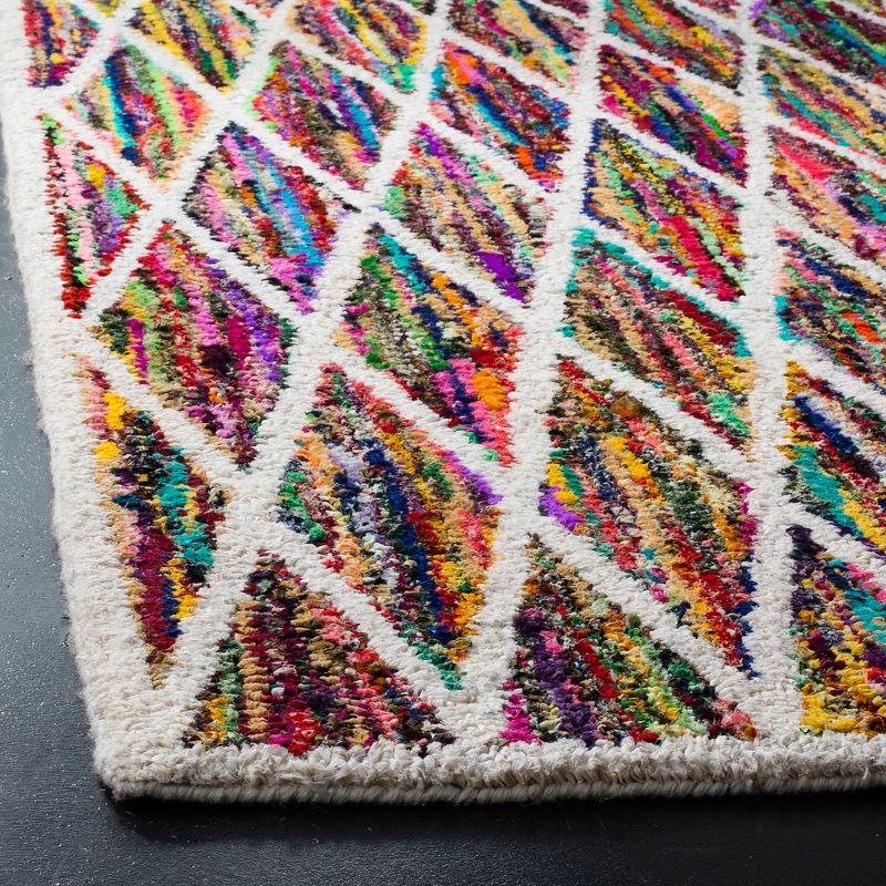 Handmade Multicolor Wool and Cotton Tufted Area Rug 2' x 3'