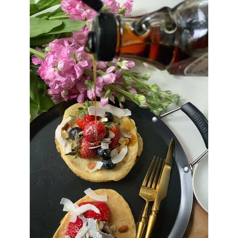 IMUSA 11" Round Carbon Steel Nonstick Comal - Black: Tortilla Griddle, Gas & Electric Compatible, Hand Wash
