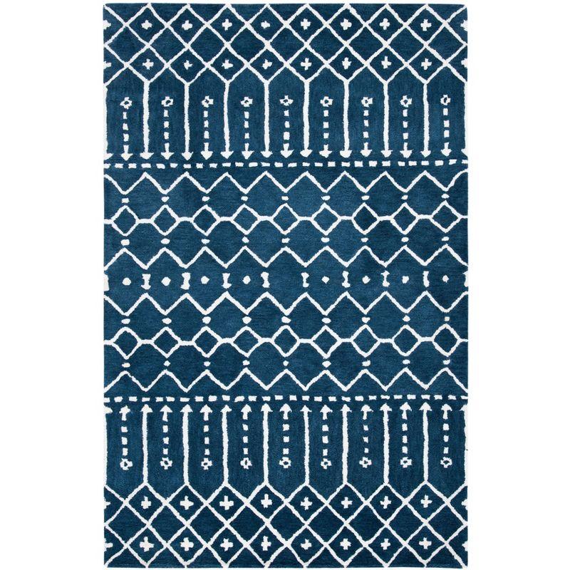 Himalaya HIM903 Handmade Area Rug - 9'x12' - Navy/Ivory - Safavieh