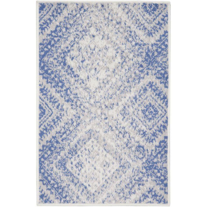 Nourison Whimsicle WHS17 Indoor only Area Rug - Ivory Blue 2' x 3'