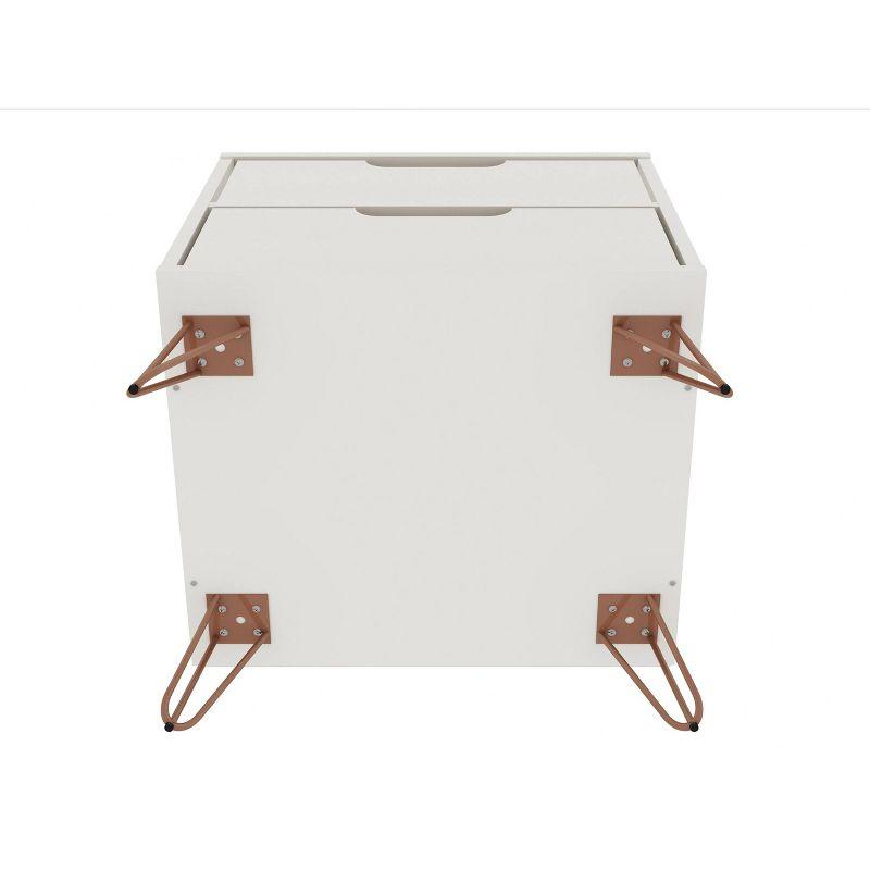 Set of 2 Rockefeller 2 Drawer Nightstands - Manhattan Comfort