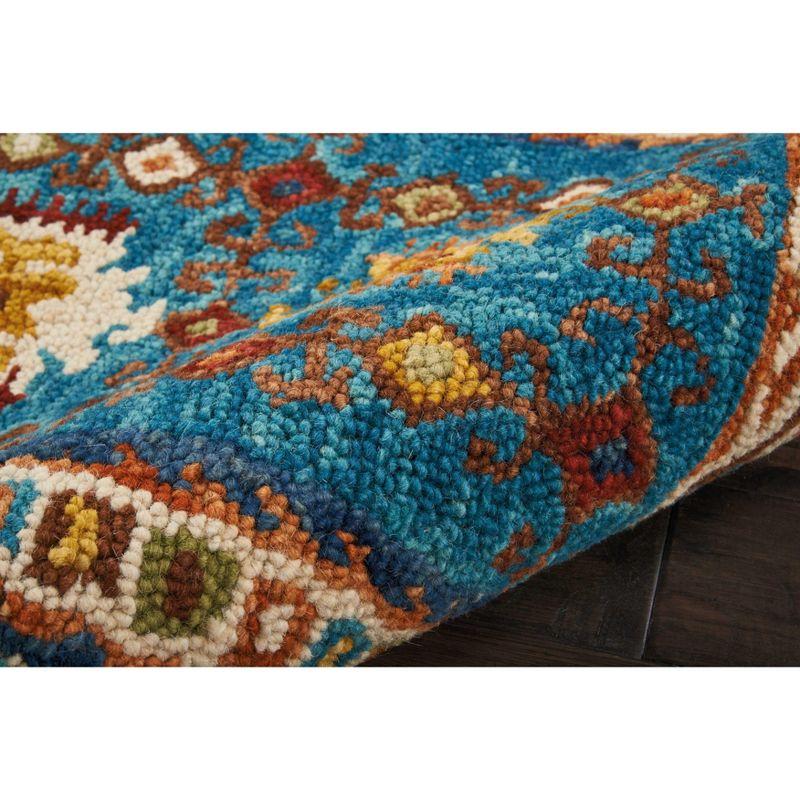 Nourison Vivid Teal Area Rug VIV09 2'3"X7'6"