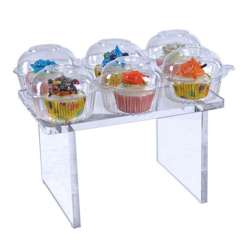Azar Displays Clear Acrylic 11.75"W x 7.75"D x 8"H 1/2" Thick Deluxe Riser w/Bumpers