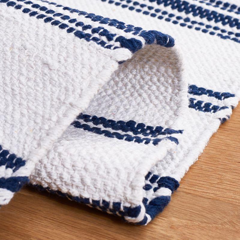 Montauk MTK708 Hand Woven, Flat Weave Indoor Area Rug - Navy/Ivory - 6'x6' - Safavieh