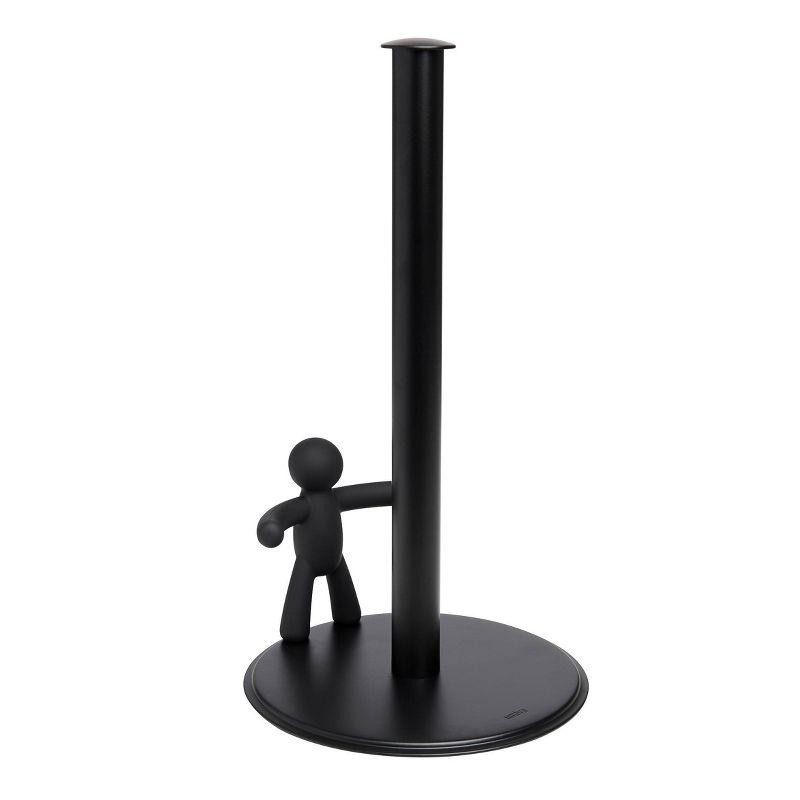 Buddy Black Metal Freestanding Paper Towel Holder