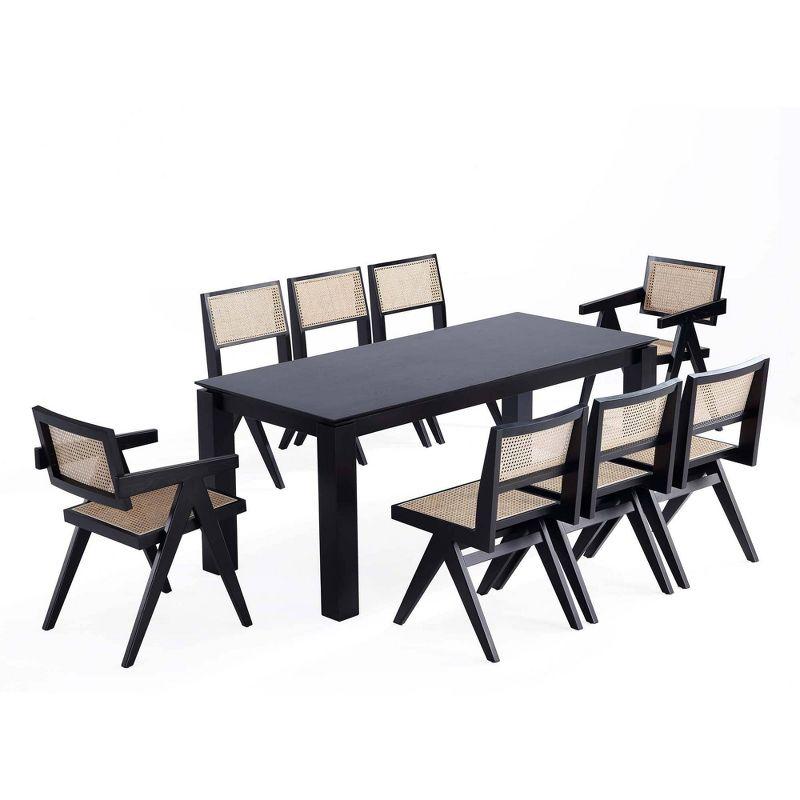 Manhattan Comfort 9pc 70.86" Rockaway and Hamlet Rectangle Dining Set