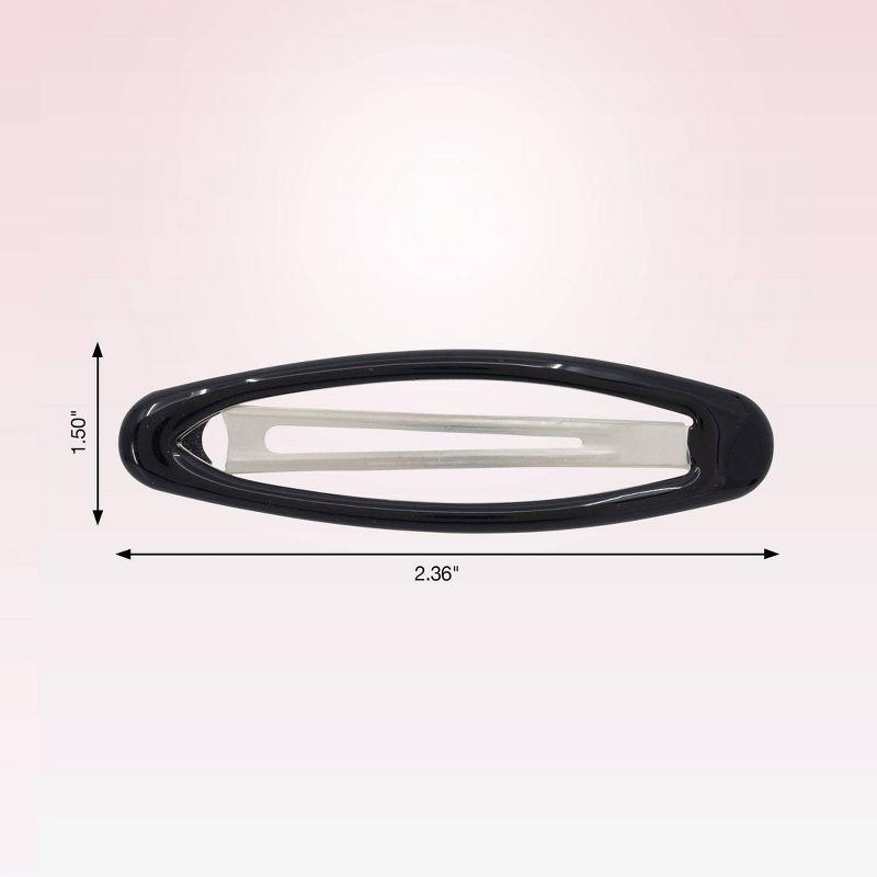scünci No-Slip Grip Large Oval Snap Clips - Tortoise - All Hair - 4pcs