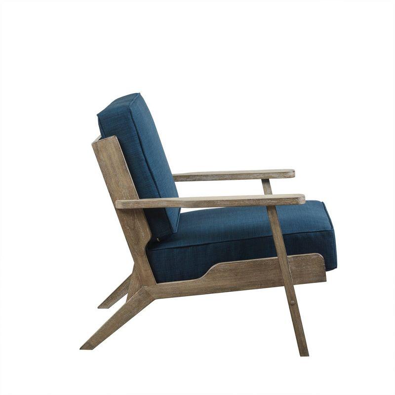 Navy Blue Lawson Accent Chair with Wood Frame