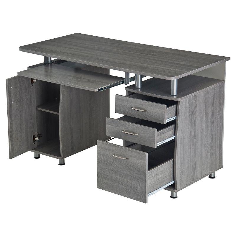 Complete Workstation Computer Desk with Storage, Keyboard Tray - Techni Mobili