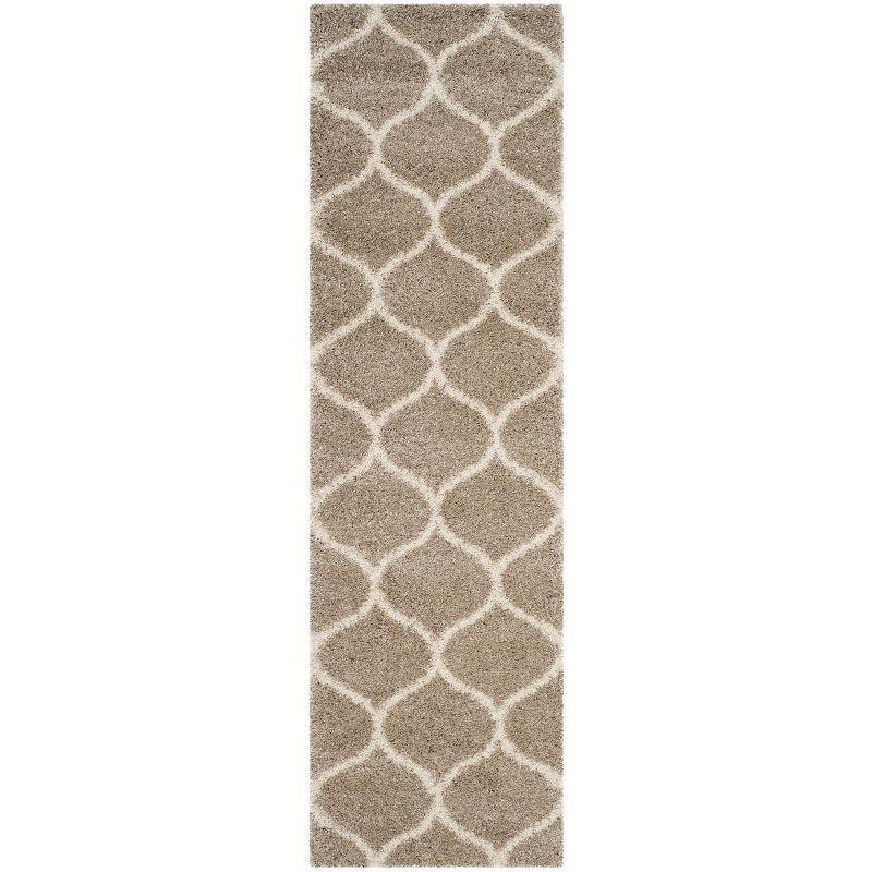 Hudson Shag SGH280 Power Loomed Indoor Runner Rug - Beige/Ivory - 2'3"x10' - Safavieh