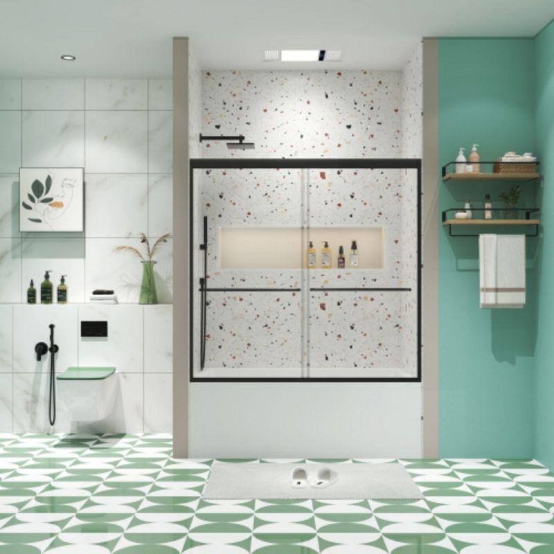 Bathtub Bypass Shower Door, Sliding Door, With 1/4" Tempered Glass