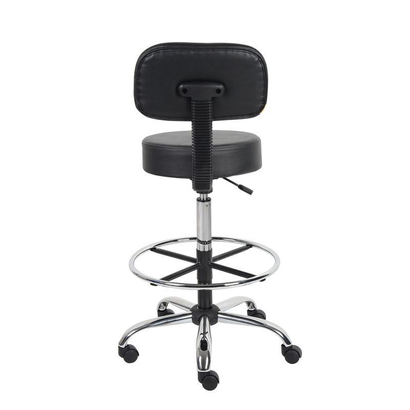 Medical/Drafting Stool with Back Cushion - Boss Office Products