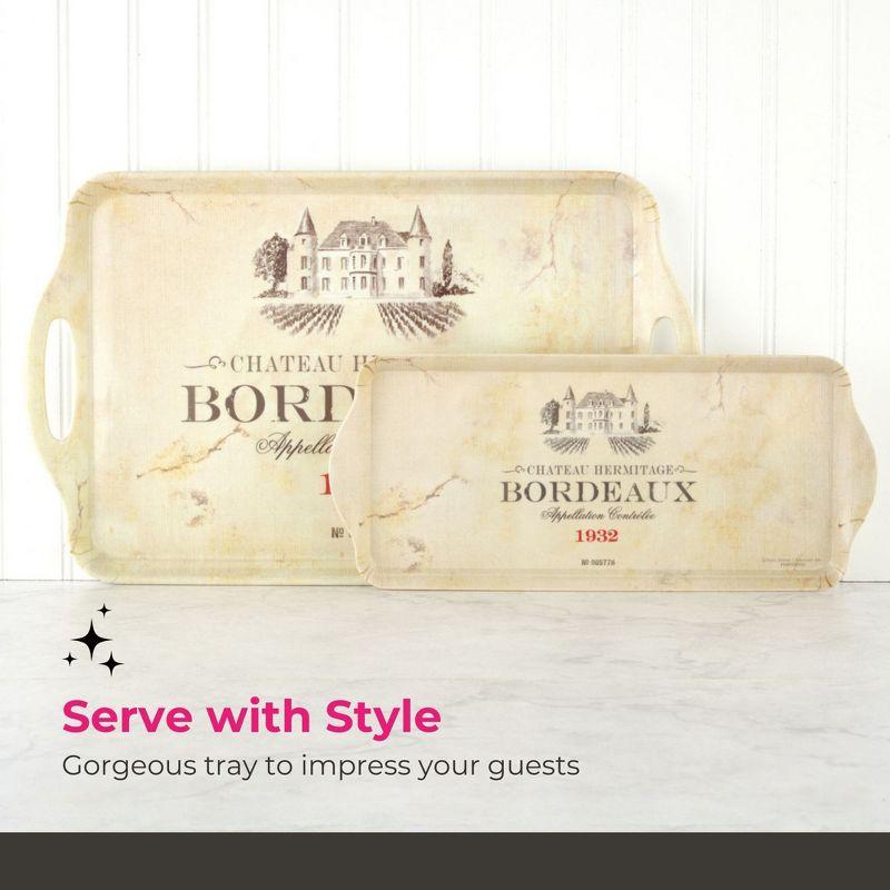 Pimpernel Pimpernel Vin De France Large Melamine Hndld Tray 18.9 X11.6"