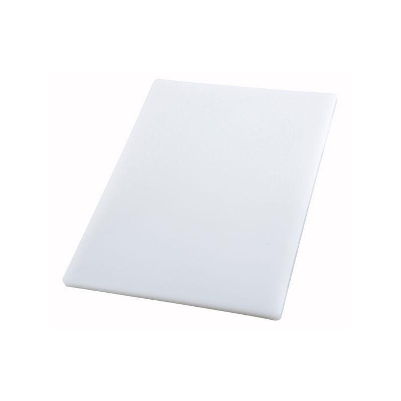 White Rectangular Polyethylene Cutting Board, 18x24x1 Inch