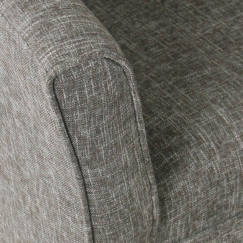 Modern Barrel Accent Chair Gray - HomePop: Upholstered Side Chair for Bedroom & Living Room, Comfort Seating