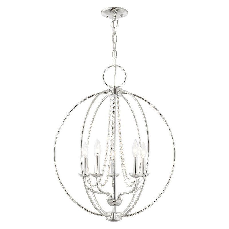 Livex Lighting Arabella 5 - Light Chandelier in  Polished Chrome