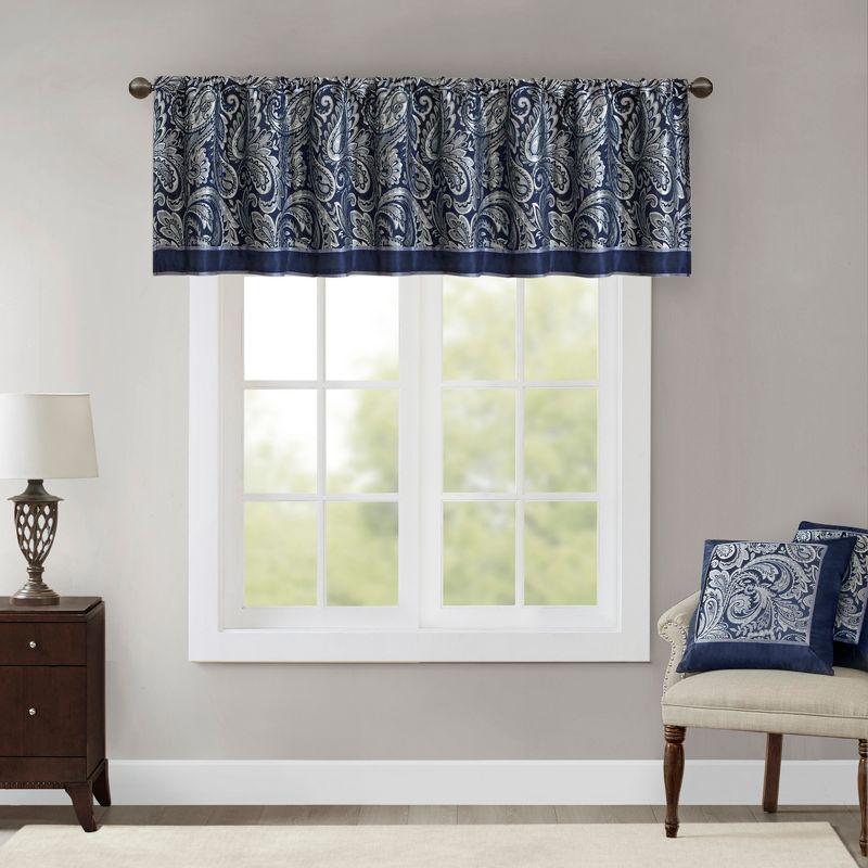 Madison Park Aubrey Jacquard Single Window Valance