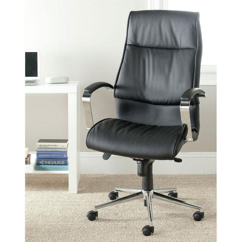 Fernando Desk Chair - Black - Safavieh