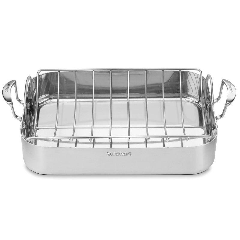 Cuisinart 16" Stainless Steel Tri-Ply Roasting Pan with Rack