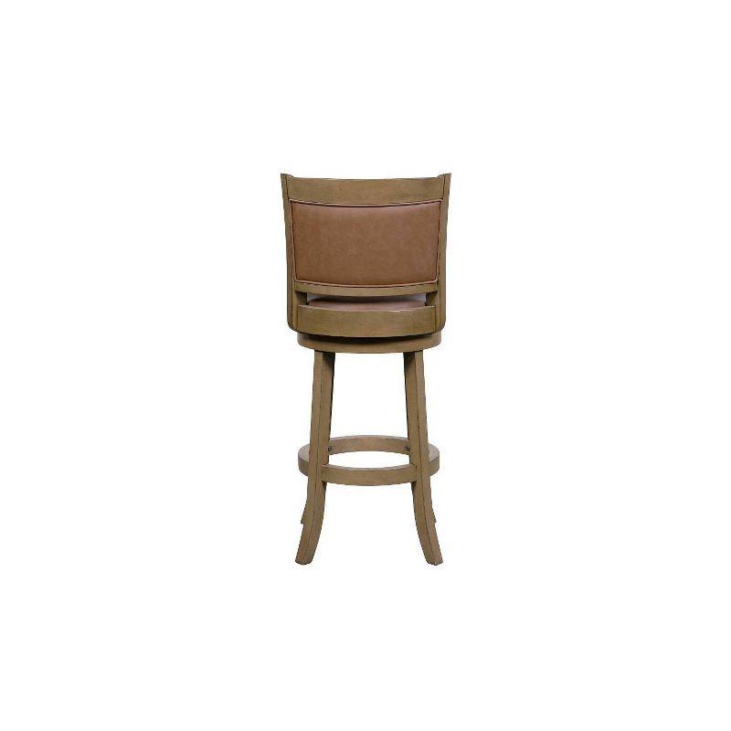 24" Augusta Swivel Counter Height Barstool Hardwood - Boraam