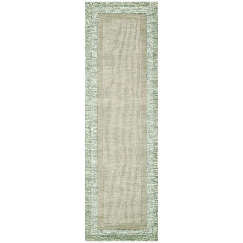 Impressions IM821 Hand Loomed Runner Rug - Green/Beige - 2'3"x8' - Safavieh
