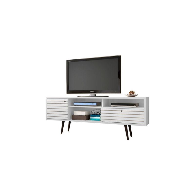 Liberty 3 Shelf and 1 Drawer TV Stand for TVs up to 65" - Manhattan Comfort