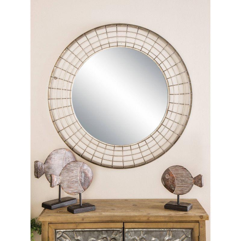 Traditional Metal Wall Mirror Black - Olivia & May: Polished Finish, Easy Wall Mount, Indoor Use