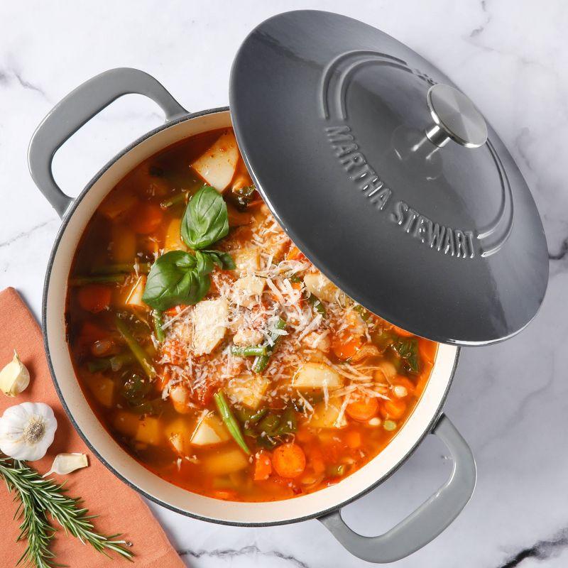Martha Stewart Martha Stewart Gatwick 7 qt. Cast Iron Round Dutch Oven with Lid