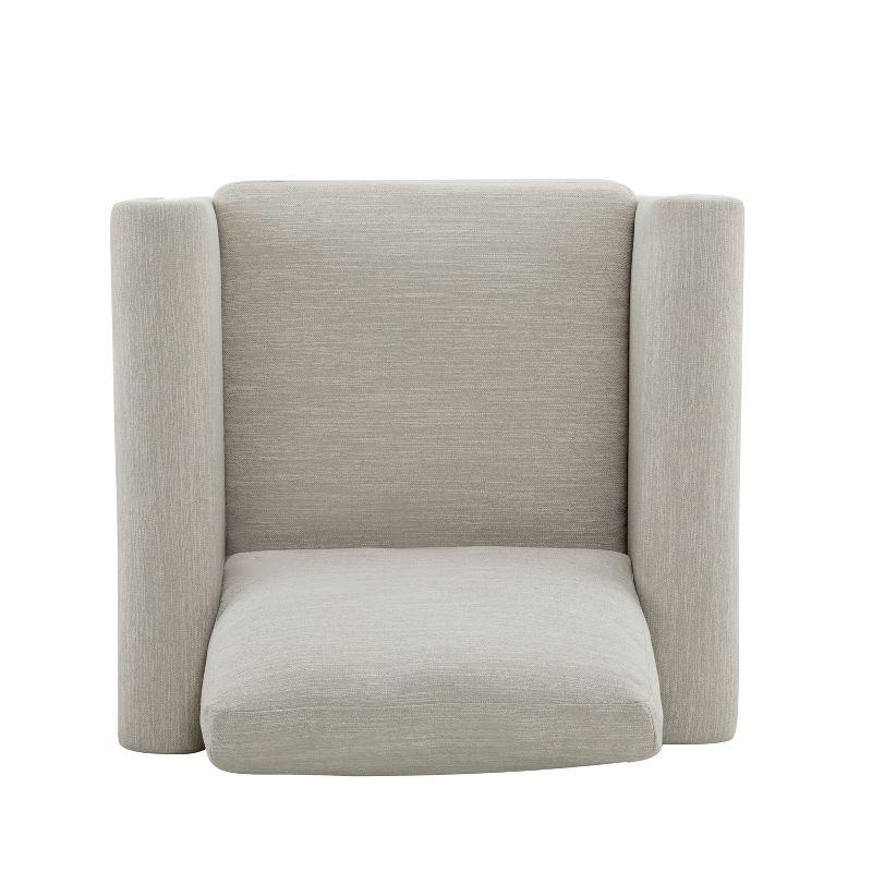 Christopher Knight Home Torrie Modern Rubberwood Upholstered Accent Arm Chair, Beige