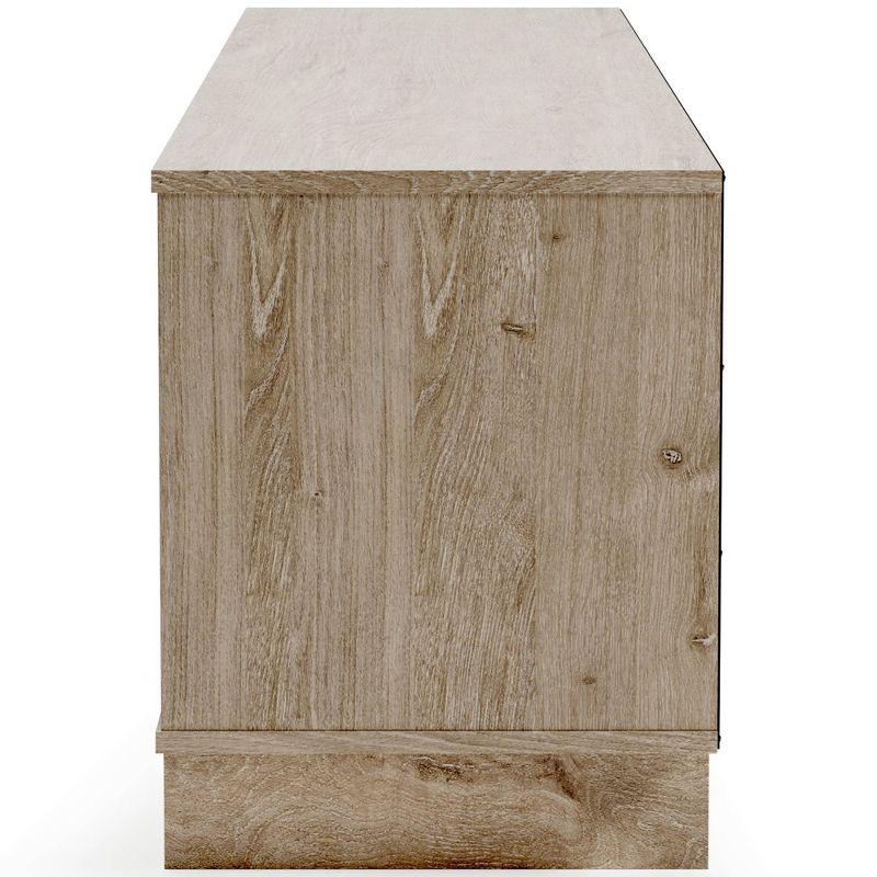 Oliah Medium TV Stand for TVs up to 48" Natural: Media Console with Drawers & Open Shelves - Signature Design by Ashley