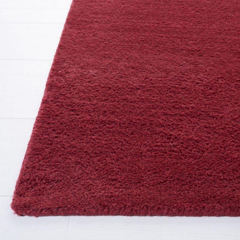 Red Handmade Wool Rectangular Tufted Accent Rug - 2' x 3'