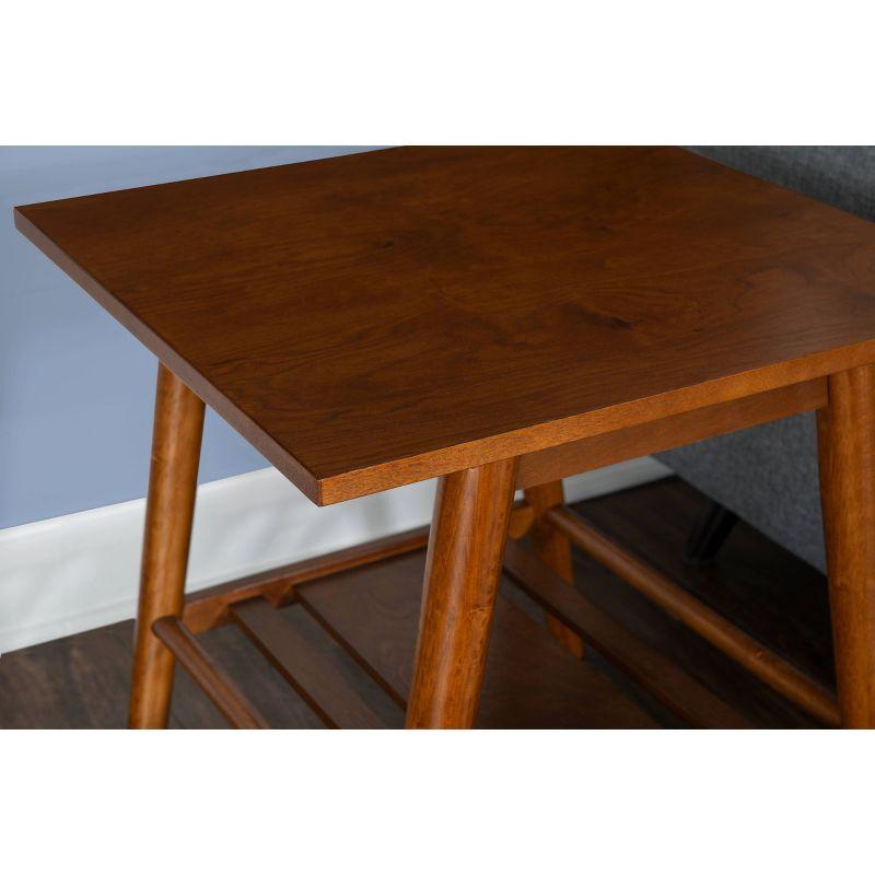 Charlotte Mid-Century Modern Brown Wood Coffee Table