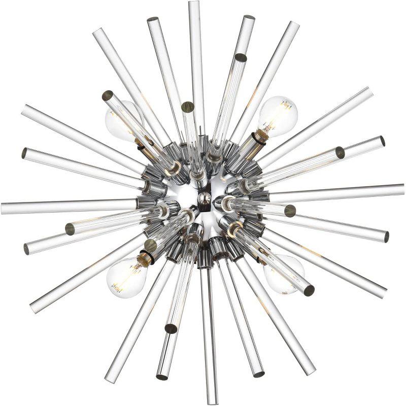Elegant Lighting Sienna 18 inch crystal rod wall sconce in chrome