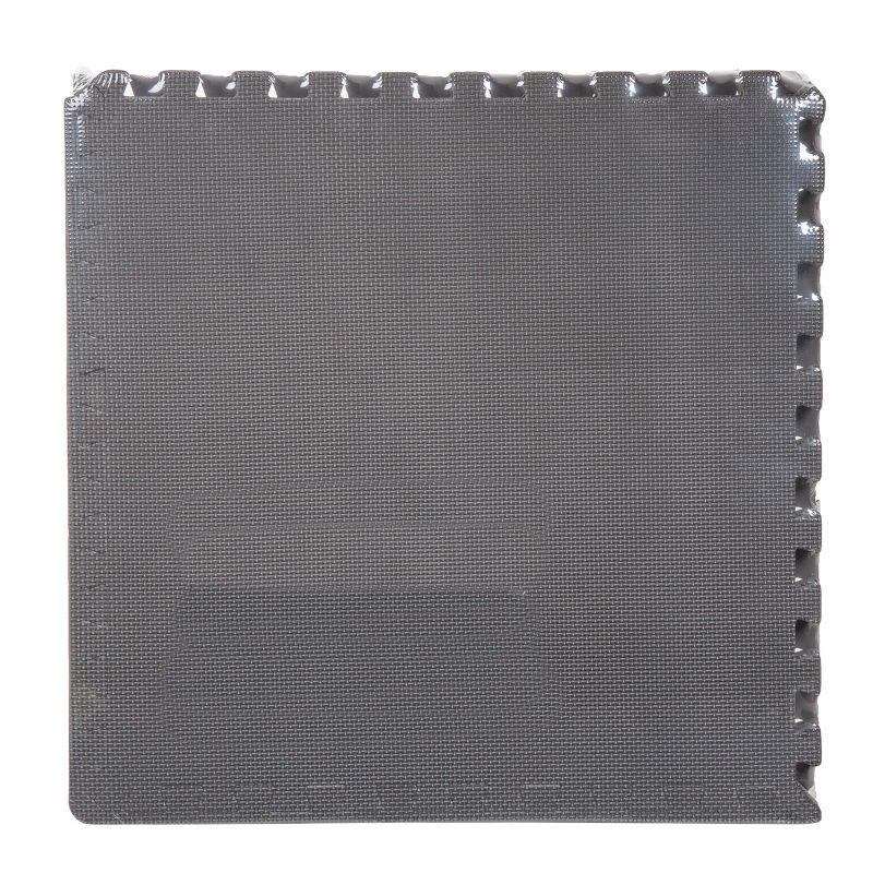 Fleming Supply Interlocking Foam Floor Mat Tiles for Classrooms, Exercise Rooms, and More - 24" x 24", Gray, 6 Count