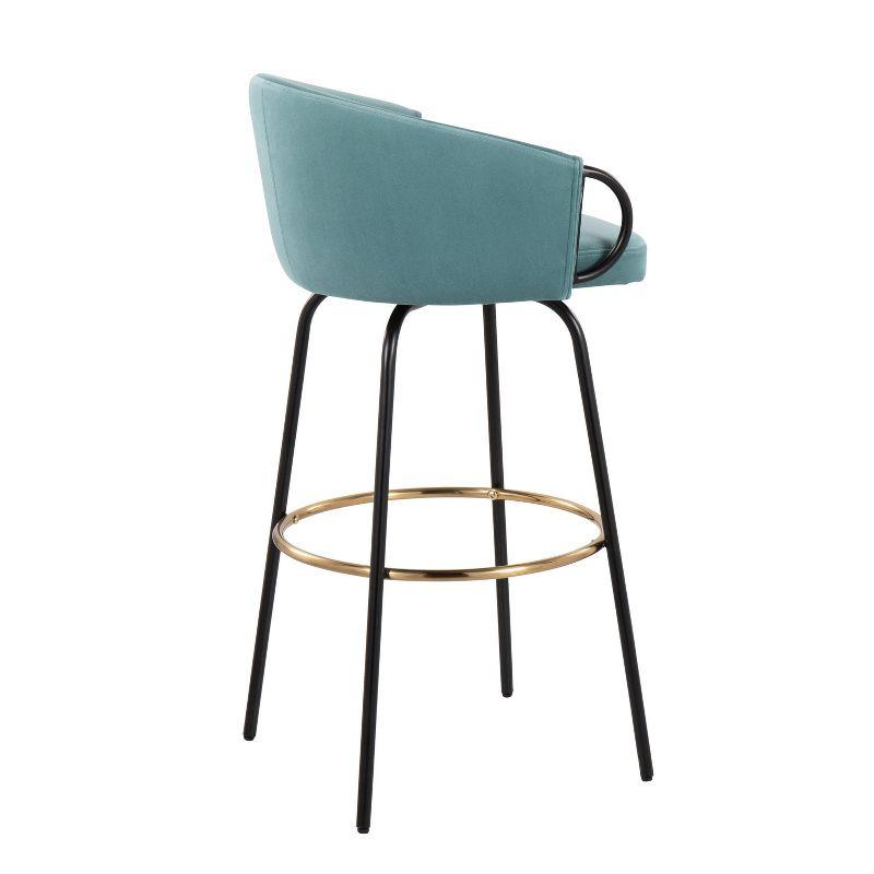 George Oliver Lakyia Upholstered Counter Stool with Metal Frame (Set of 2)