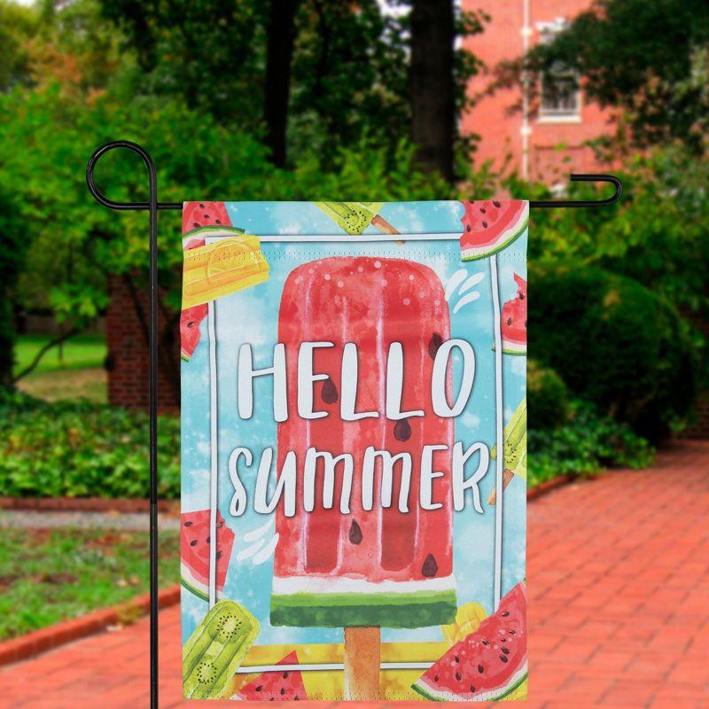 Northlight Seasonal Hello Summer Popsicle Outdoor Garden Flag 12.5" x 18"