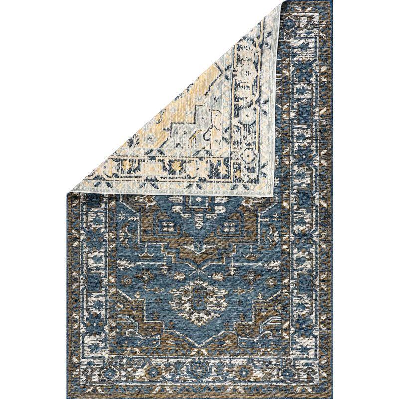Nuloom Jamie Indoor/Outdoor Reversible Area Rug, 5' x 8', Cream & Blue