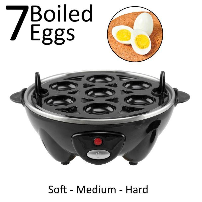 Brentwood Electric 7 Egg Cooker in Black