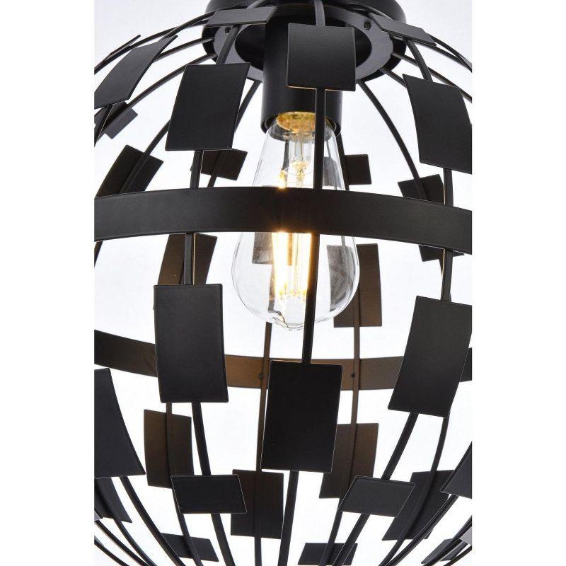 Elegant Lighting Levante 1 light pendant in black