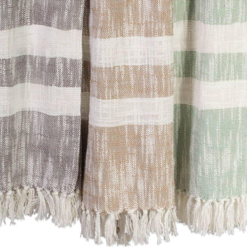 50"x60" Slub Striped Faux Shearling Throw Blanket - Design Imports