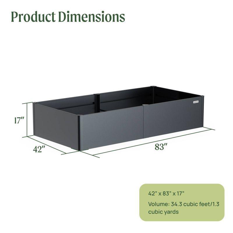 Modern 17" Tall Metal Outdoor Long Planter Box