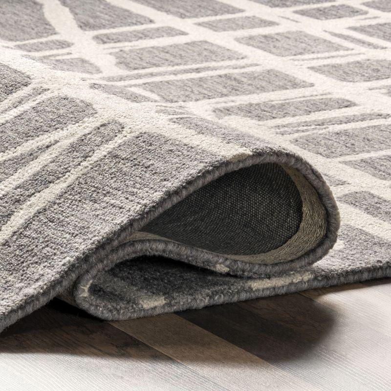 Nuloom Carlene Contemporary Scribble Wool Indoor Area Rug, 4' x 6', Gray