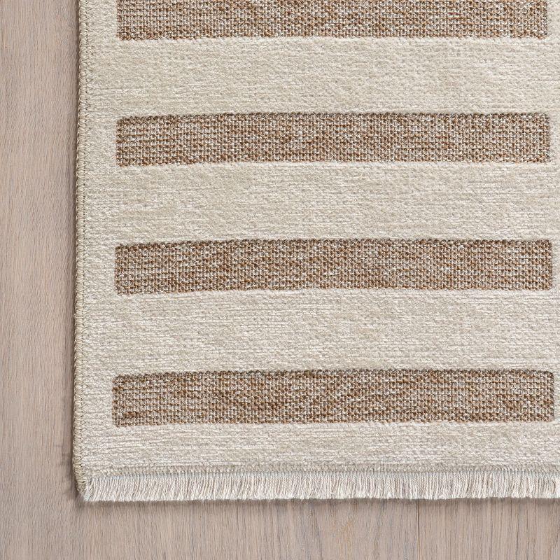 Nuloom Mina Modern Stripes Reversible Machine Washable Indoor Area Rug