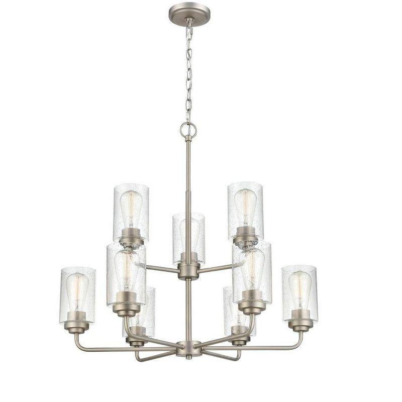 Millennium Lighting Moven 9 - Light Chandelier in  Satin Nickel